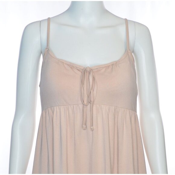 Uniqlo X Tomas Maier Camisole Maxi Dress Spaghetti Strap Shelf Bra Tan/Orange XL - Picture 4 of 8